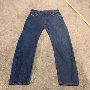 Diesel Bravefort 0088Z Mens Comfort Carrot Jeans Dark Wash Blue 30x30